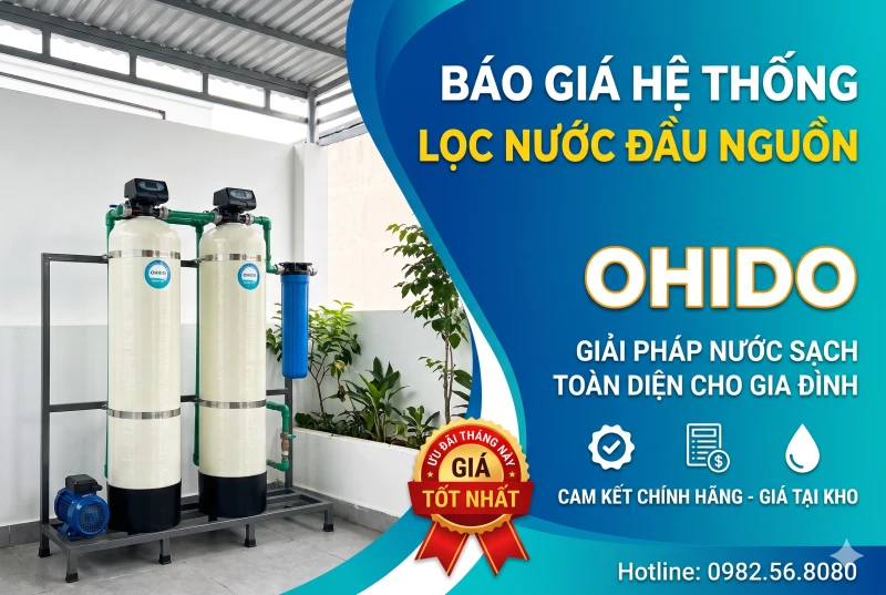 Bảng giá hệ thống lọc nước đầu nguồn chính hãng, cập nhật mới nhất giúp lọc sạch nước sinh hoạt cho gia đình.